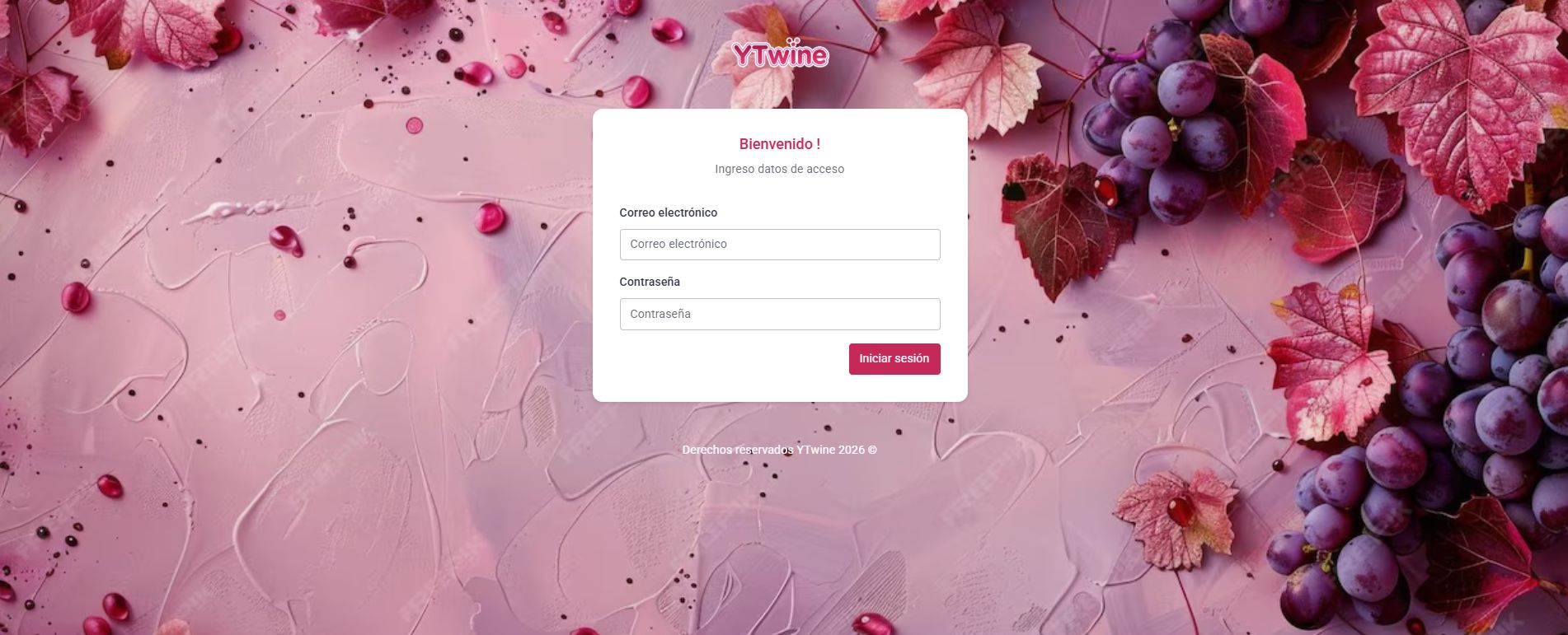 YTWine: software para gestión de bodegas