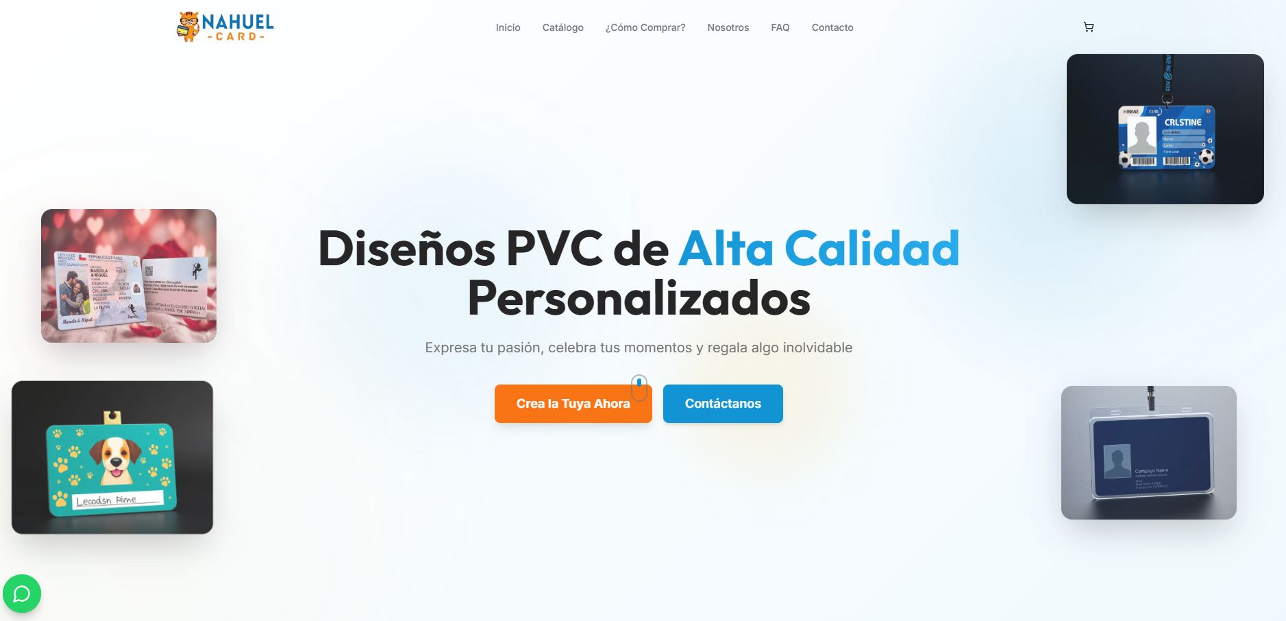 Nahuel Card: diseño en vivo y venta online